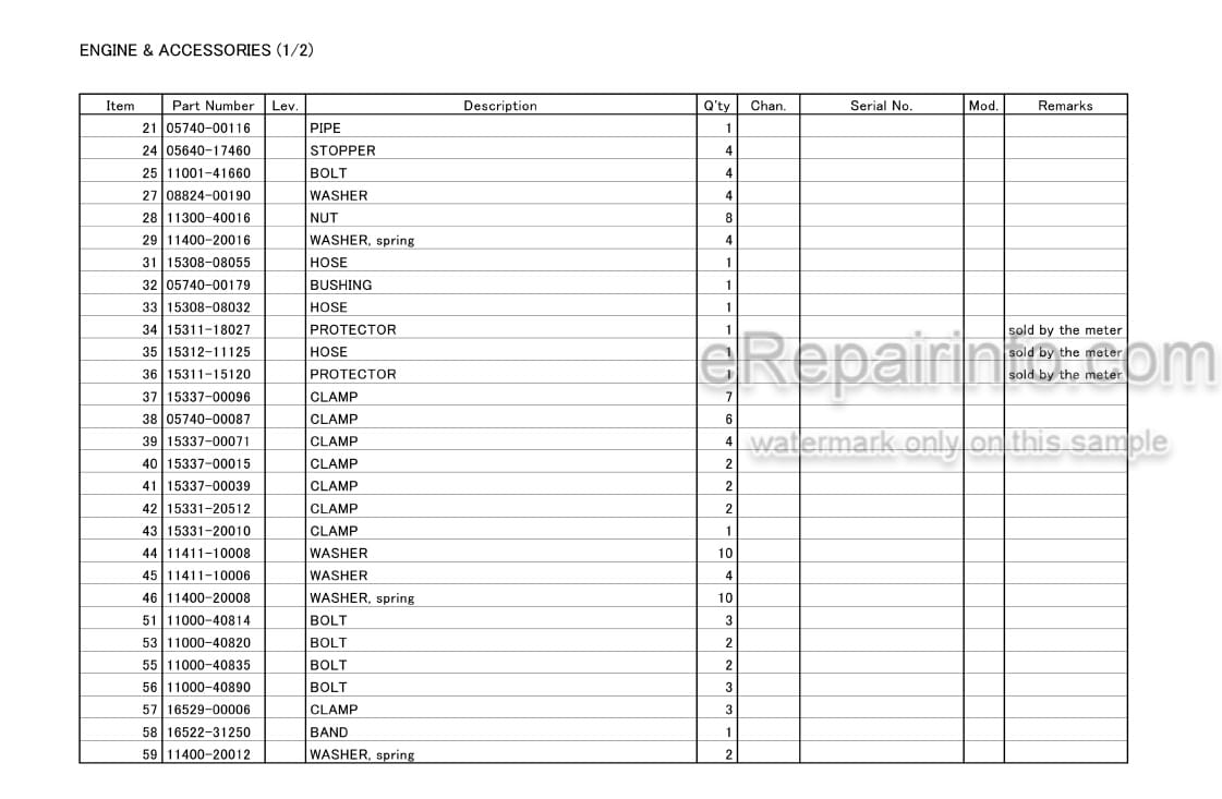 Photo 4 - Takeuchi TB2150 Parts Catalog Excavator 514600003-