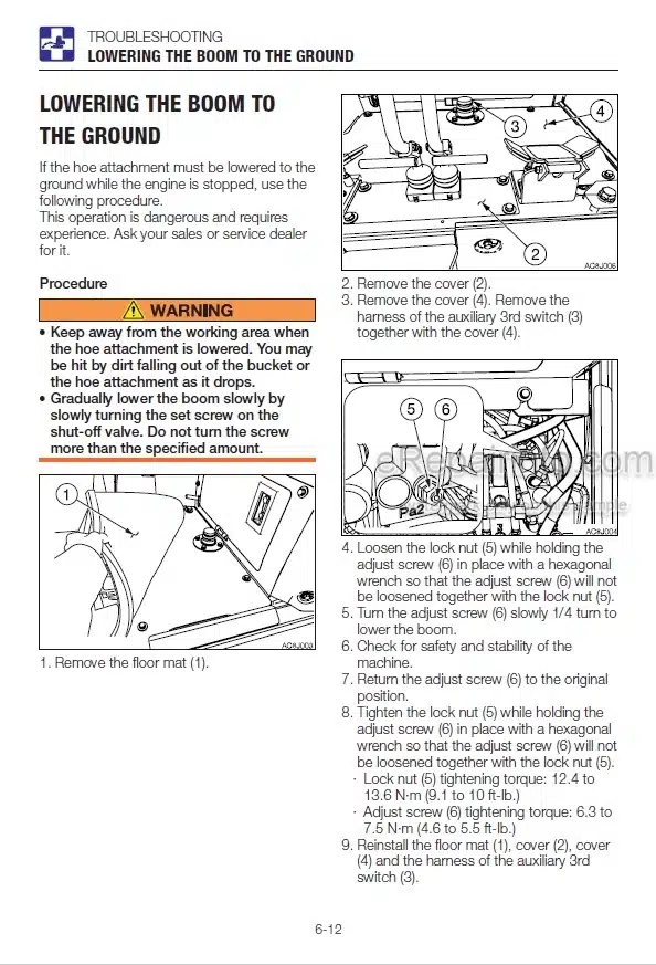 Photo 2 - Takeuchi TB215R Operators Manual Mini Excavator 215000003-