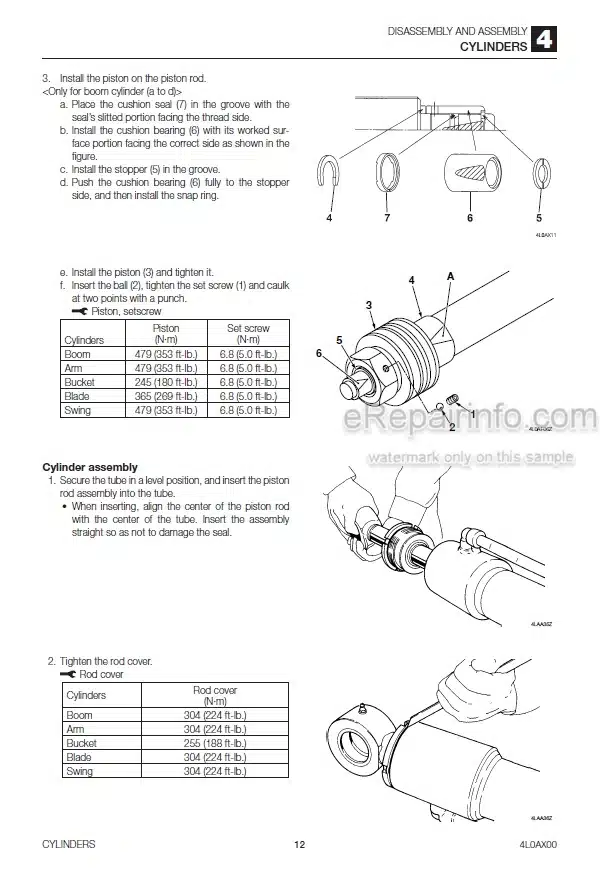 Photo 8 - Takeuchi TB295W Workshop Manual Hydraulic Excavator 190300003-
