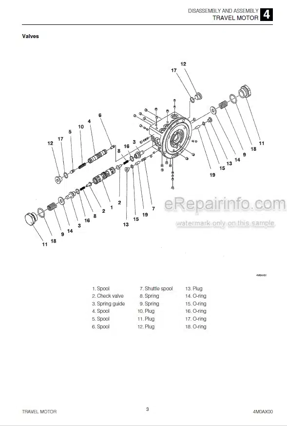 Photo 6 - Takeuchi TB216 Workshop Manual Mini Excavator 216000003-