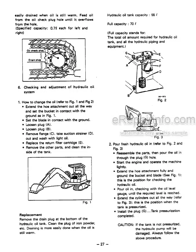 Photo 7 - Takeuchi TB2150 Operators Manual Hydraulic Excavator 514600003-