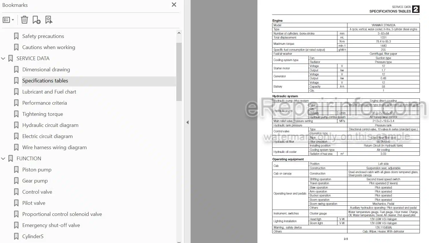 Photo 5 - Takeuchi TB228 Workshop Manual Mini Excavator 122800004-
