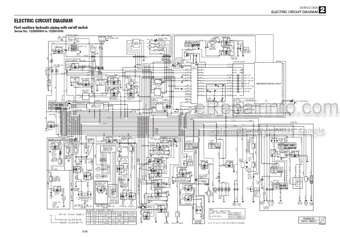 Photo 4 - Takeuchi TB228 Workshop Manual Mini Excavator 122800004-