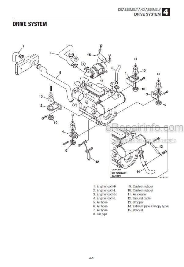 Photo 3 - Takeuchi TB228 Workshop Manual Mini Excavator 122800004-