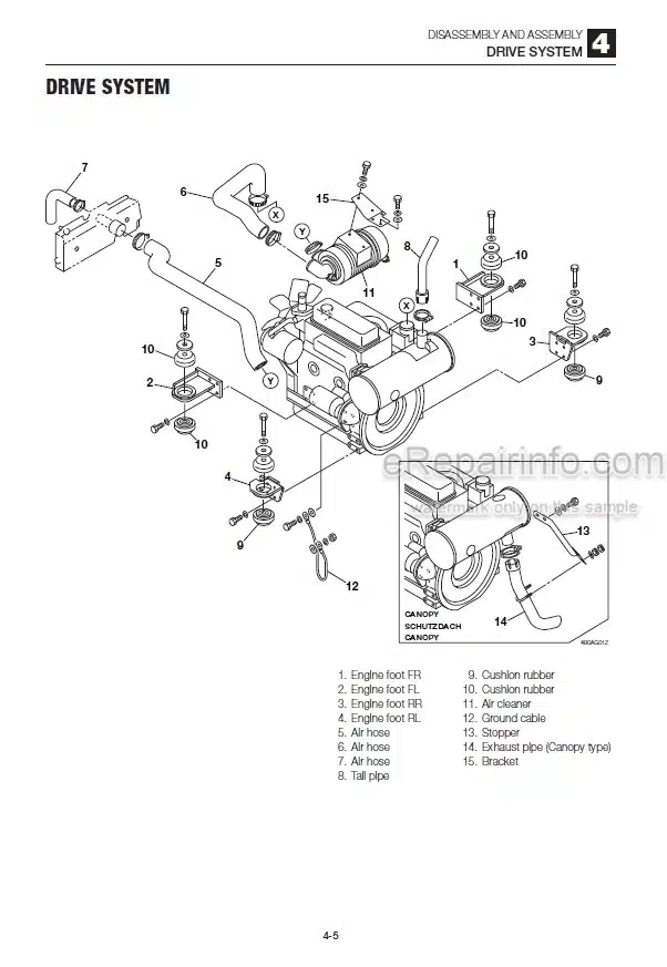 Photo 3 - Takeuchi TB228 Workshop Manual Mini Excavator 122800004-