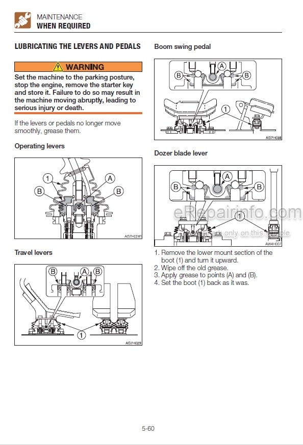 Photo 6 - Takeuchi TB240 Operators Manual Mini Excavator 124000003- 124100002-