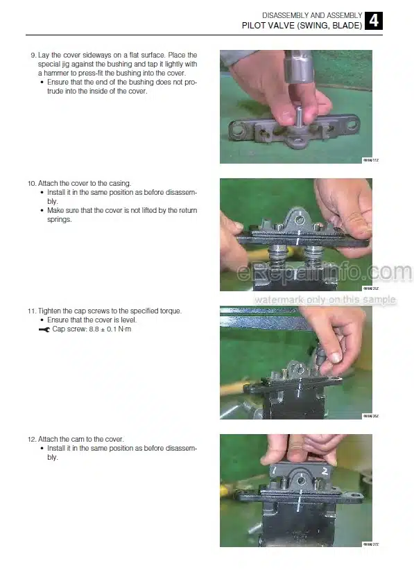 Photo 4 - Takeuchi TB230 Workshop Manual Mini Excavator 130000003-