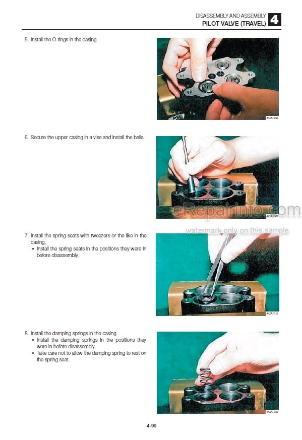 Photo 3 - Takeuchi TB235 Workshop Manual Mini Excavator 123500004-