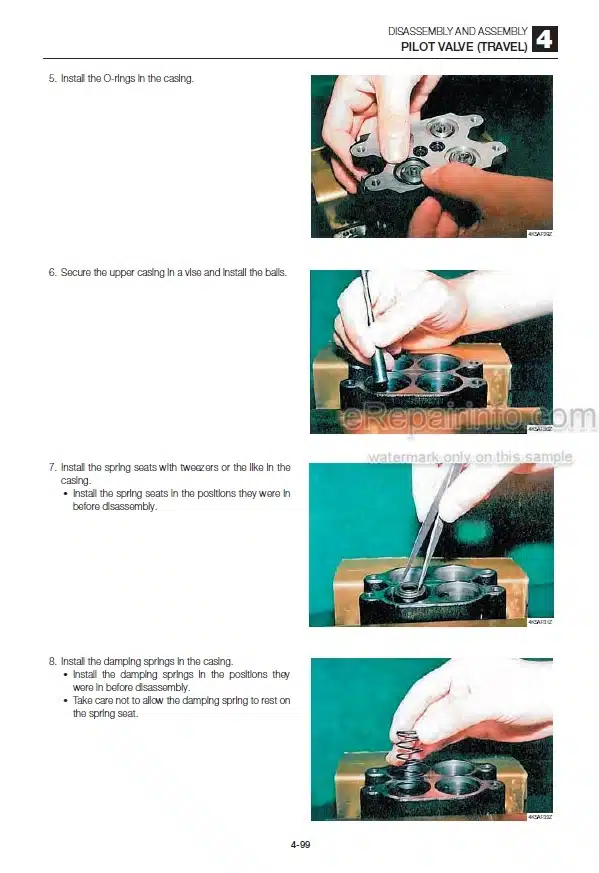 Photo 3 - Takeuchi TB235 Workshop Manual Mini Excavator 123500004-