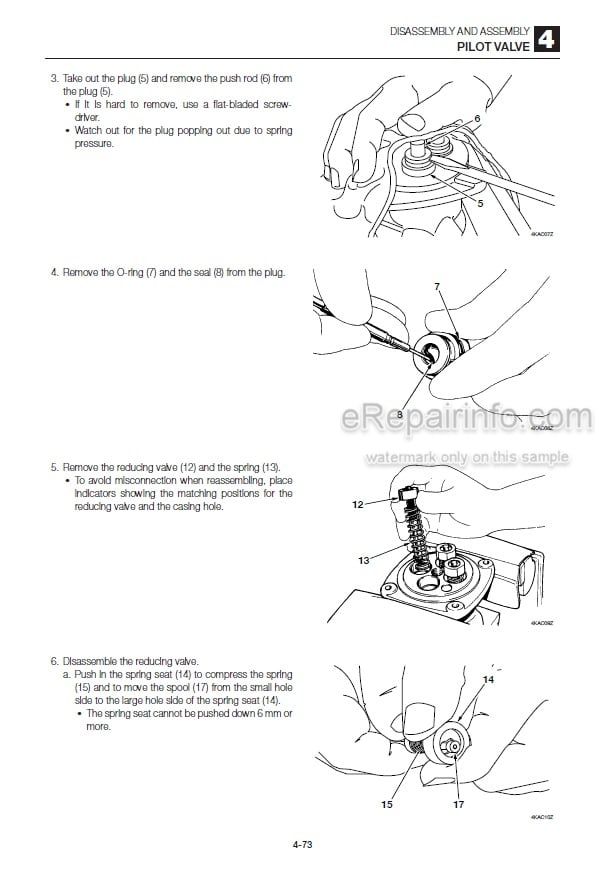 Photo 8 - Takeuchi TB216 Workshop Manual Mini Excavator 216000003-