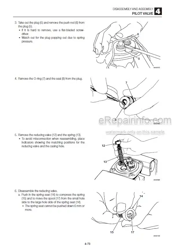 Photo 8 - Takeuchi TB235 Workshop Manual Mini Excavator 123500004-