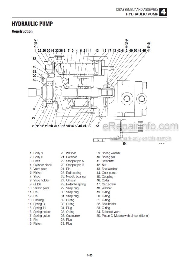 Photo 6 - Takeuchi TB235 Workshop Manual Mini Excavator 123500004-