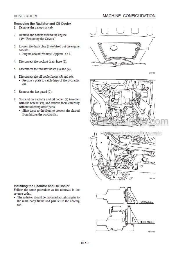 Photo 6 - Takeuchi TB30 Workshop Manual Compact Excavator