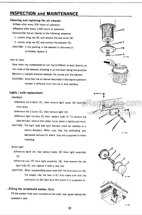 Photo 7 - Takeuchi TB36 Operators Manual Backhoe