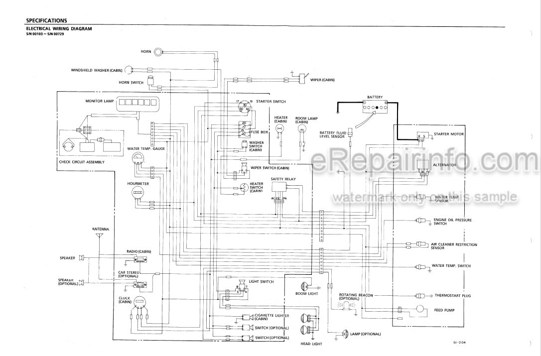 Photo 4 - Takeuchi TB25 Workshop Manual Compact Excavator