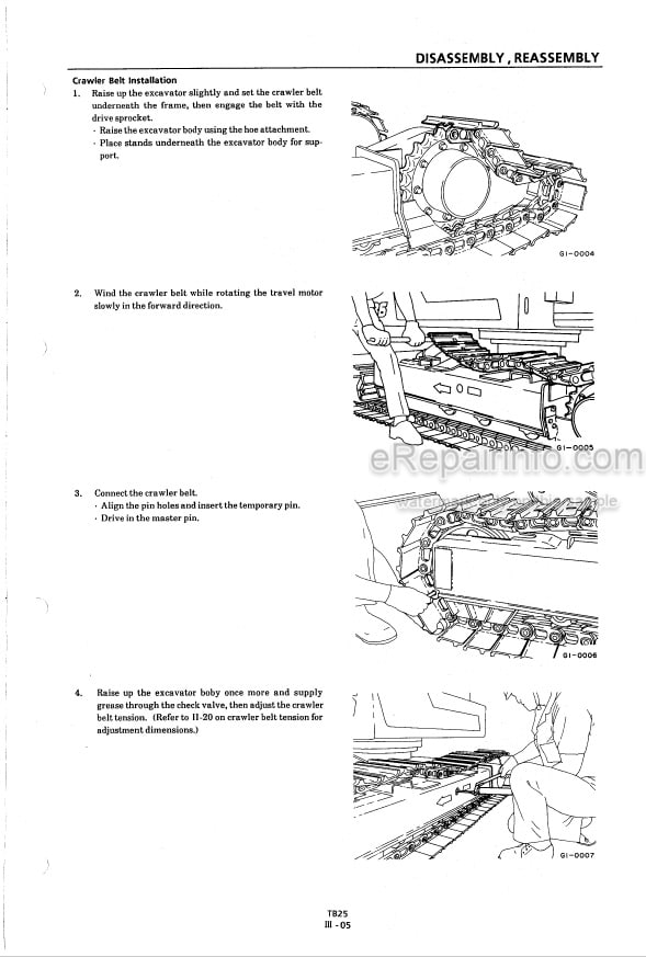 Photo 8 - Takeuchi TB128FR Workshop Manual Mini Excavator 12830003-