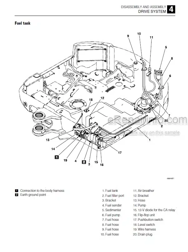 Photo 3 - Takeuchi TB260 Workshop Manual Mini Excavator 126000003-
