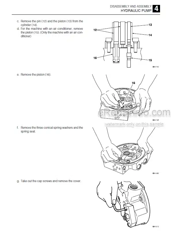 Photo 5 - Takeuchi TB260 Workshop Manual Mini Excavator 126000003-