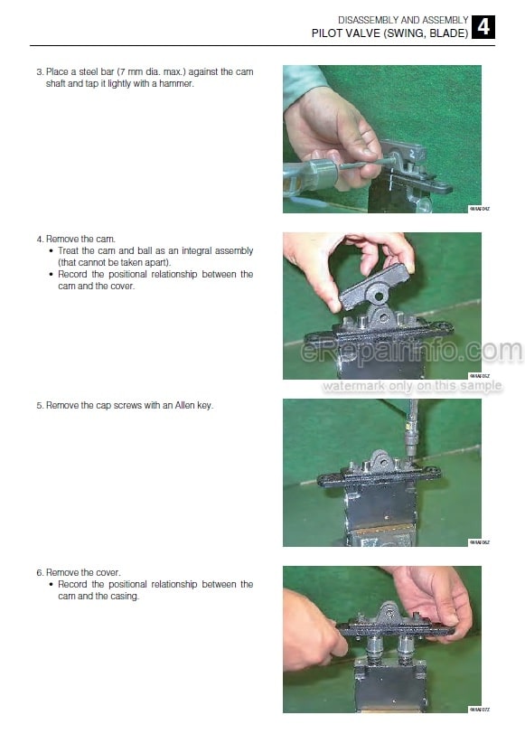 Photo 6 - Takeuchi TB260 Workshop Manual Mini Excavator 126000003-
