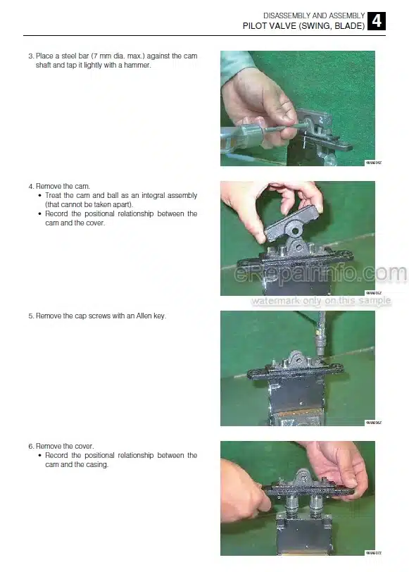 Photo 6 - Takeuchi TB260 Workshop Manual Mini Excavator 126000003-
