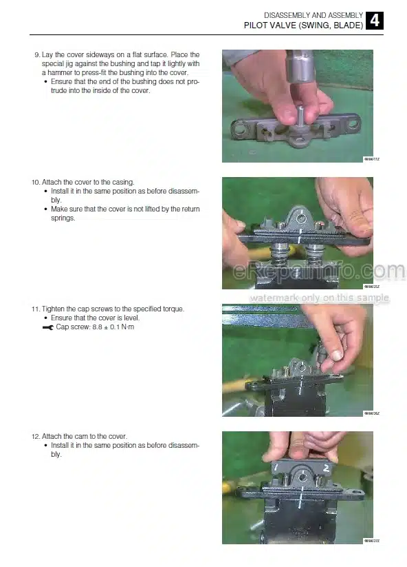 Photo 6 - Takeuchi TB260 Workshop Manual Mini Excavator 126100003-