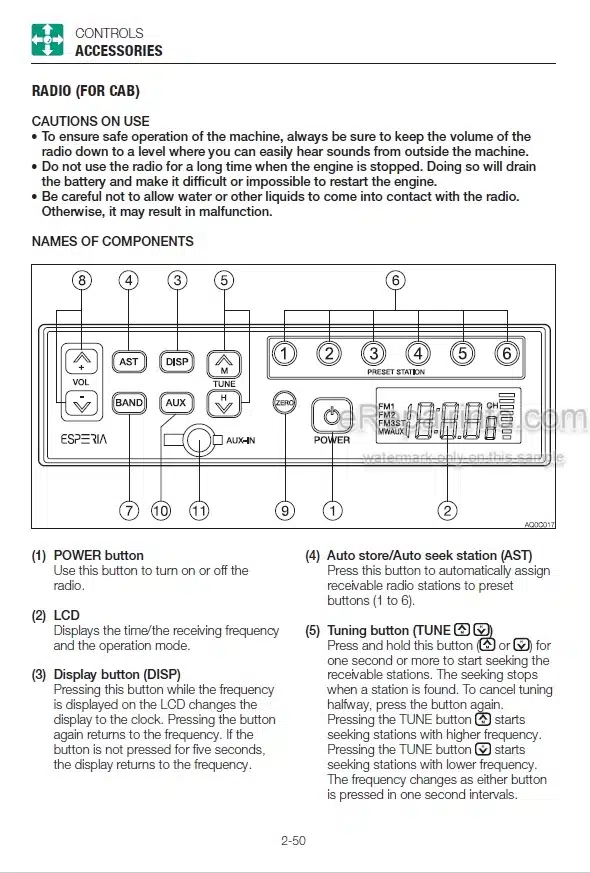 Photo 5 - Takeuchi TB280FR Operators Manual Hydraulic Excavator 178500002-