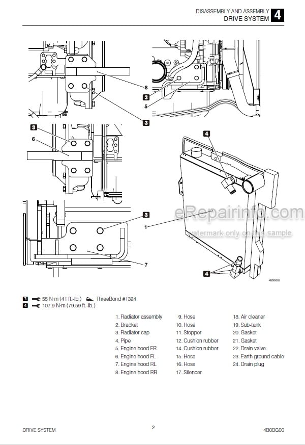 Photo 3 - Takeuchi TB280FR Workshop Manual Hydraulic Excavator 178500002-