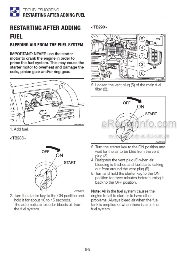 Photo 3 - Takeuchi TB285 TB290 Operators Manual Hydraulic Excavator 185000759- 190000821-