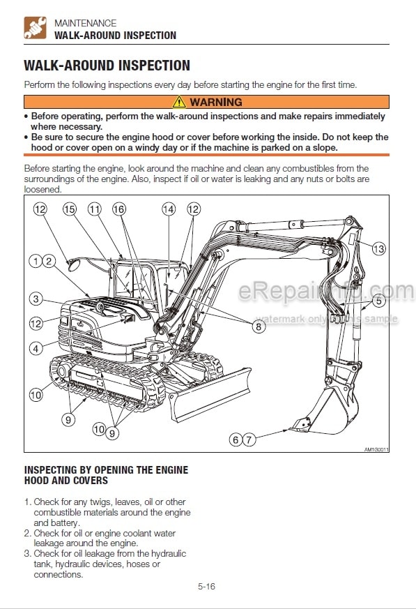 Photo 3 - Takeuchi TB285 TB290 Operators Manual Hydraulic Excavator 185000759- 190000821-