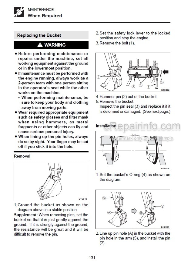 Photo 7 - Takeuchi TB25FR Operators Manual Compact Excavator 12810001-