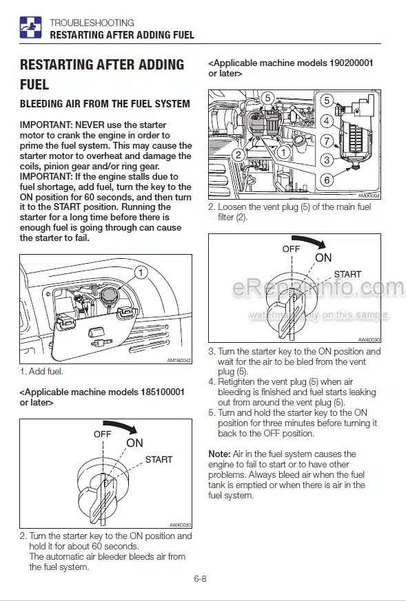 Photo 4 - Takeuchi TB290 Operators Manual Hydraulic Excavator 185100001- 190200001-
