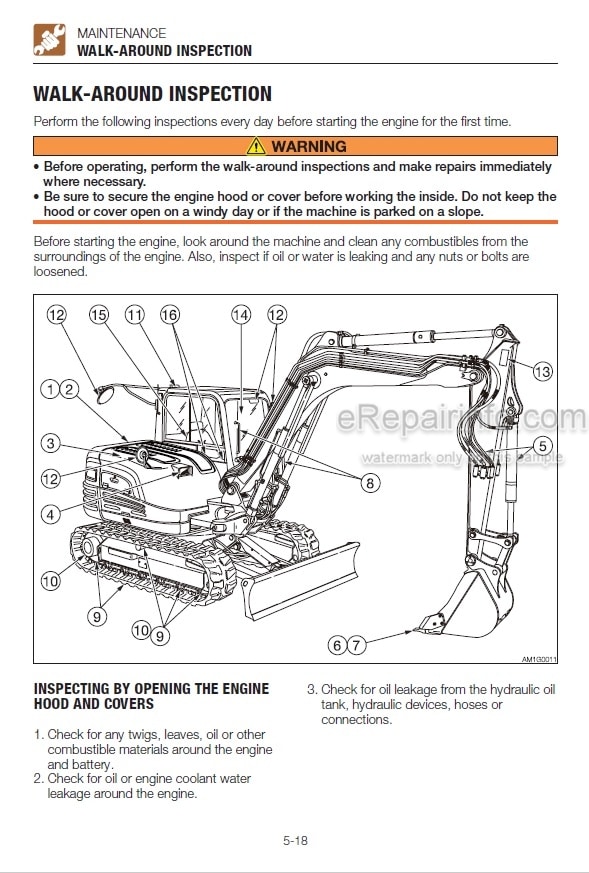 Photo 3 - Takeuchi TB290 Operators Manual Hydraulic Excavator 185100001- 190200001-