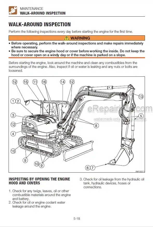 Photo 3 - Takeuchi TB290 Operators Manual Hydraulic Excavator 185100001- 190200001-