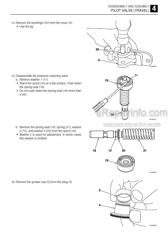 Photo 7 - Takeuchi TB295W Workshop Manual Hydraulic Excavator 190100003-