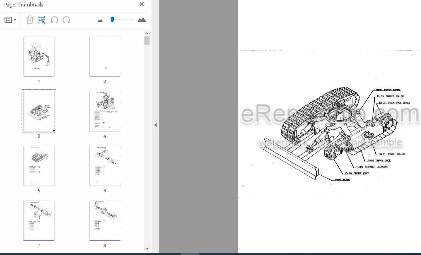 Photo 3 - Takeuchi TB35S Parts Catalog Compact Excavator