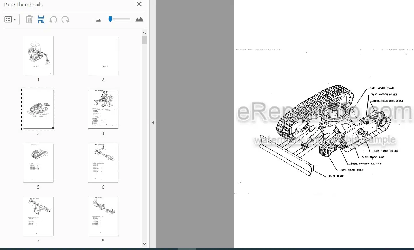 Photo 3 - Takeuchi TB35S Parts Catalog Compact Excavator