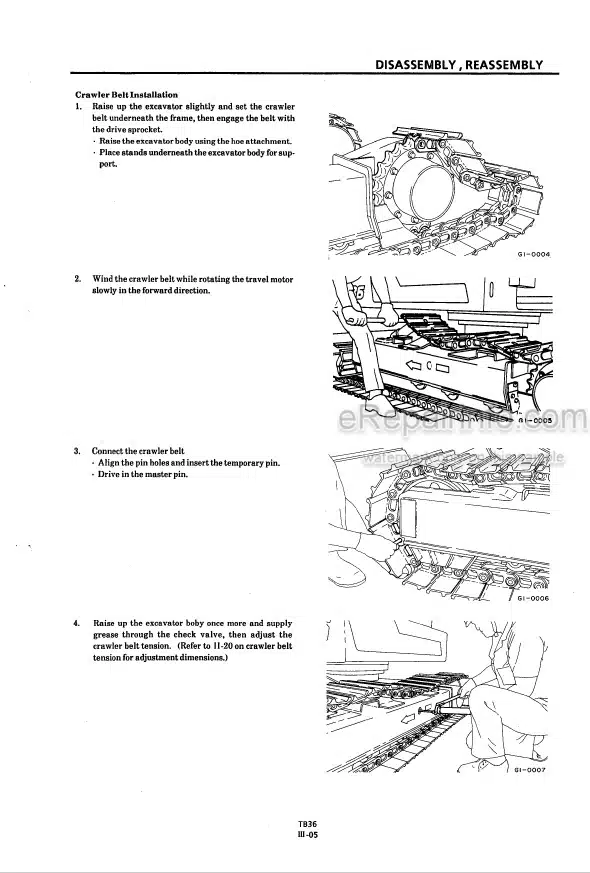 Photo 2 - Takeuchi TB36 Workshop Manual Compact Excavator