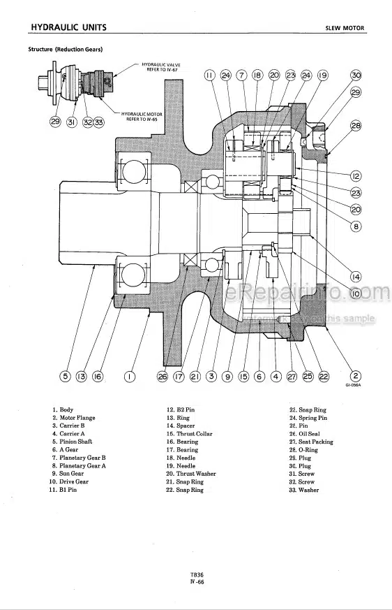 Photo 3 - Takeuchi TB36 Workshop Manual Compact Excavator