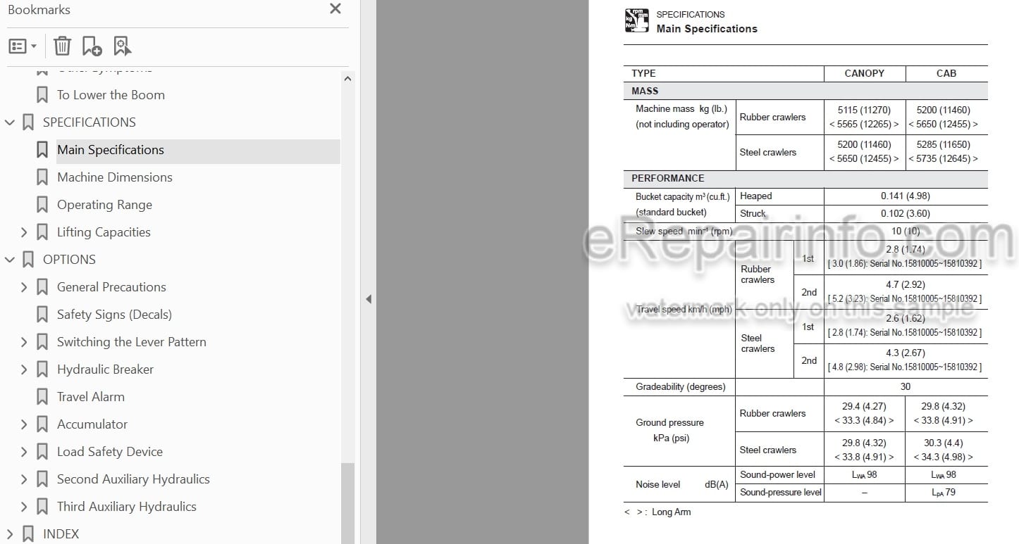 Photo 4 - Takeuchi TB53FR Operators Manual Compact Excavator 15810005-