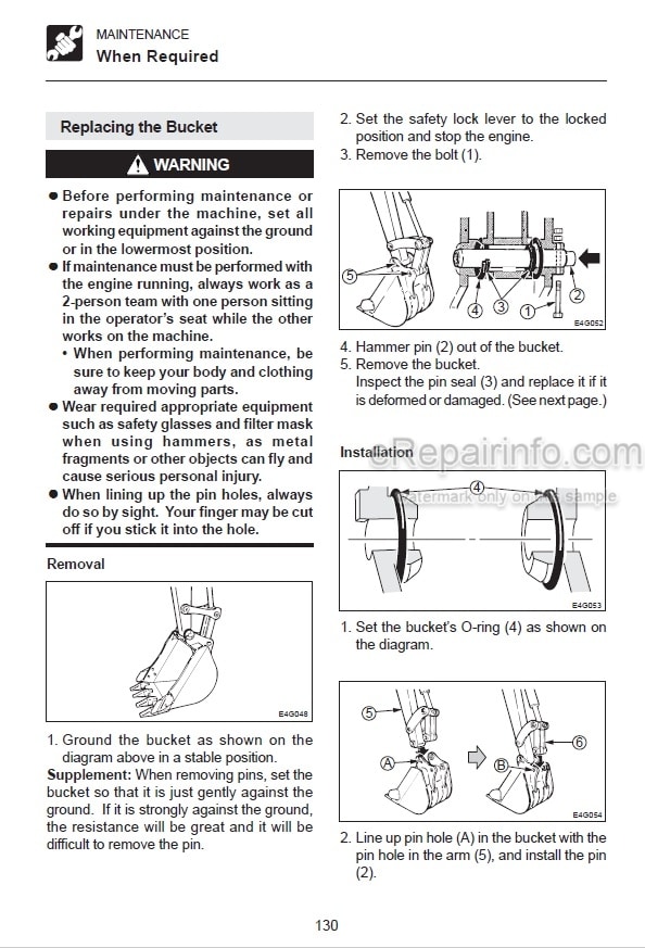 Photo 7 - Takeuchi TB216 Workshop Manual Mini Excavator 216100002-