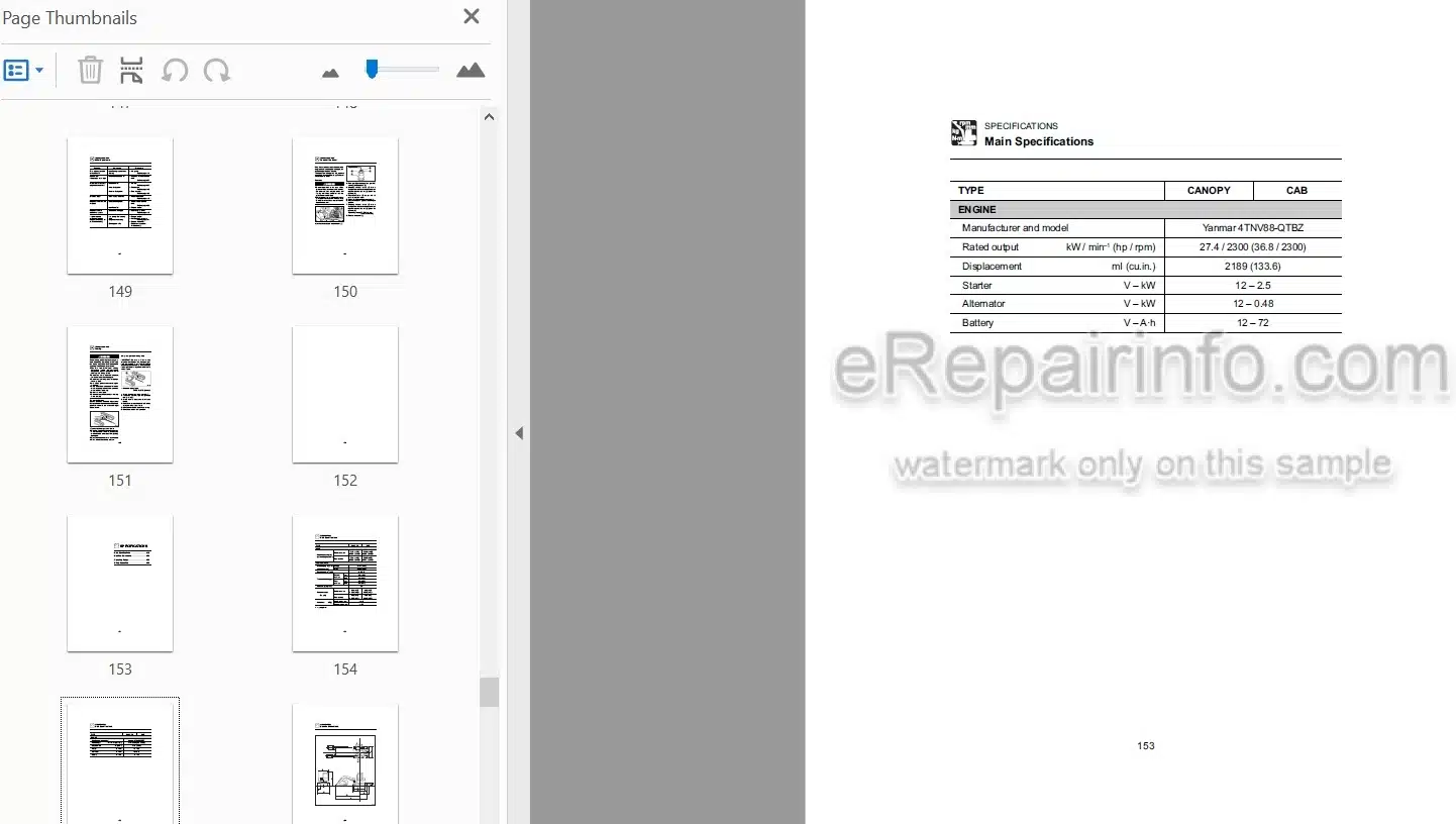 Photo 3 - Takeuchi TB53FR Operators Manual Compact Excavator 15810675-
