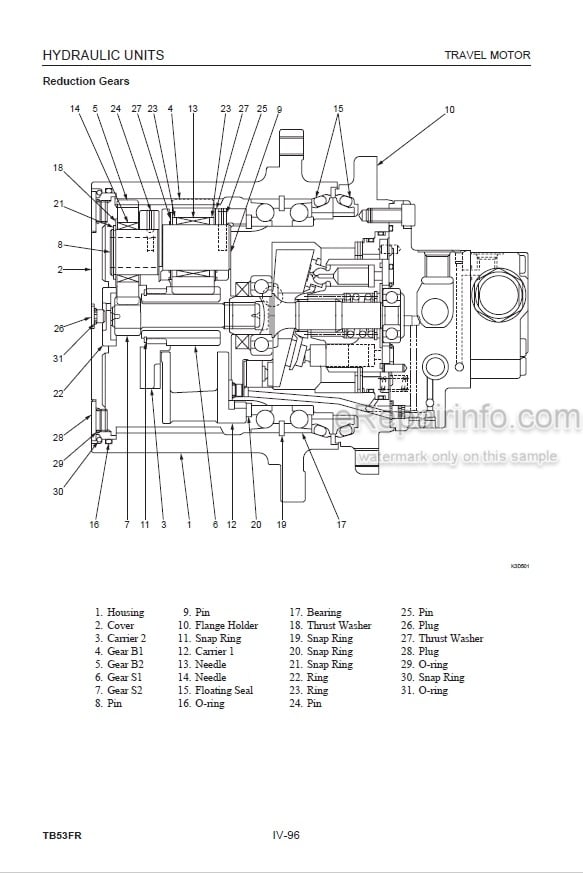 Photo 5 - Takeuchi TB53FR Workshop Manual Compact Excavator 15810005-