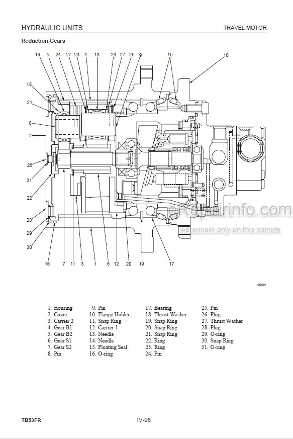 Photo 5 - Takeuchi TB53FR Workshop Manual Compact Excavator 15810005-