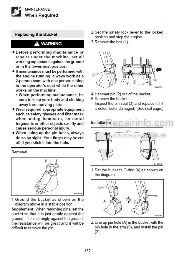 Photo 3 - Takeuchi TB80FR Operators Manual Compact Excavator 17820001-