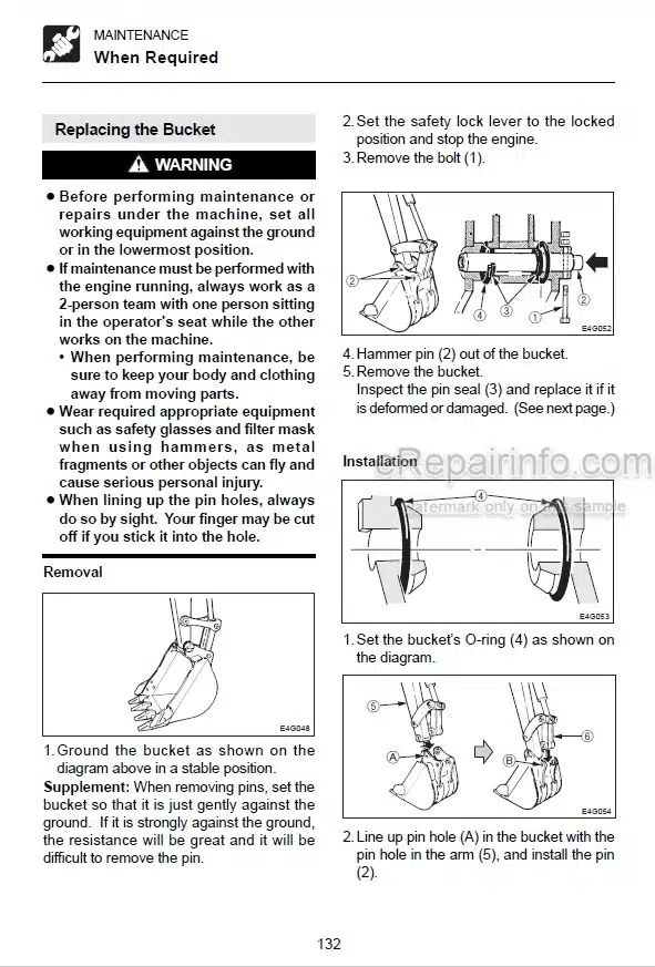 Photo 3 - Takeuchi TB80FR Operators Manual Compact Excavator 17820001-