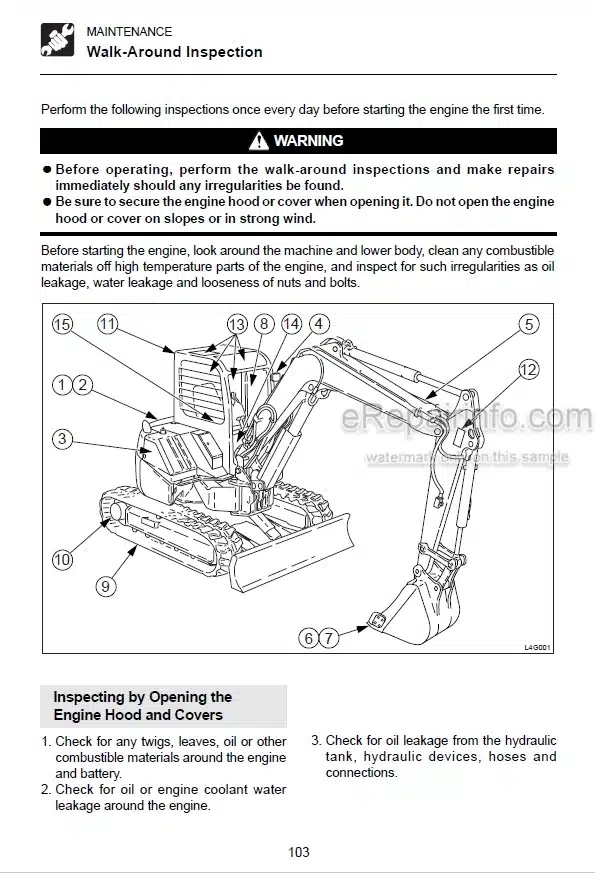 Photo 5 - Takeuchi TB80FR Operators Manual Hydraulic Excavator 17820256-