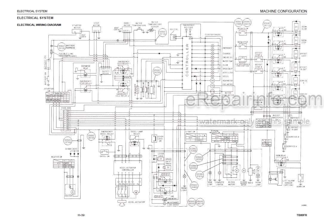 Photo 4 - Takeuchi TB80FR Workshop Manual Compact Excavator 17820001-