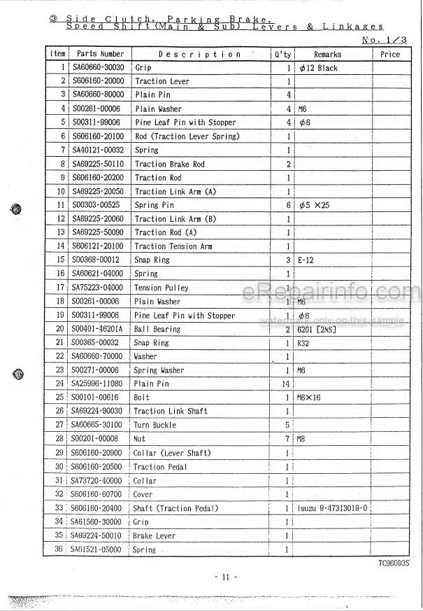 Photo 4 - Takeuchi TC960D3S Parts Catalog Crawler Carrier