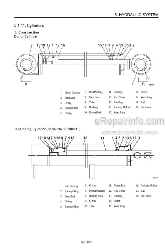 Photo 3 - Takeuchi TCR50 Workshop Manual Dump Carrier 30500003 - 30500038- 30510001 -