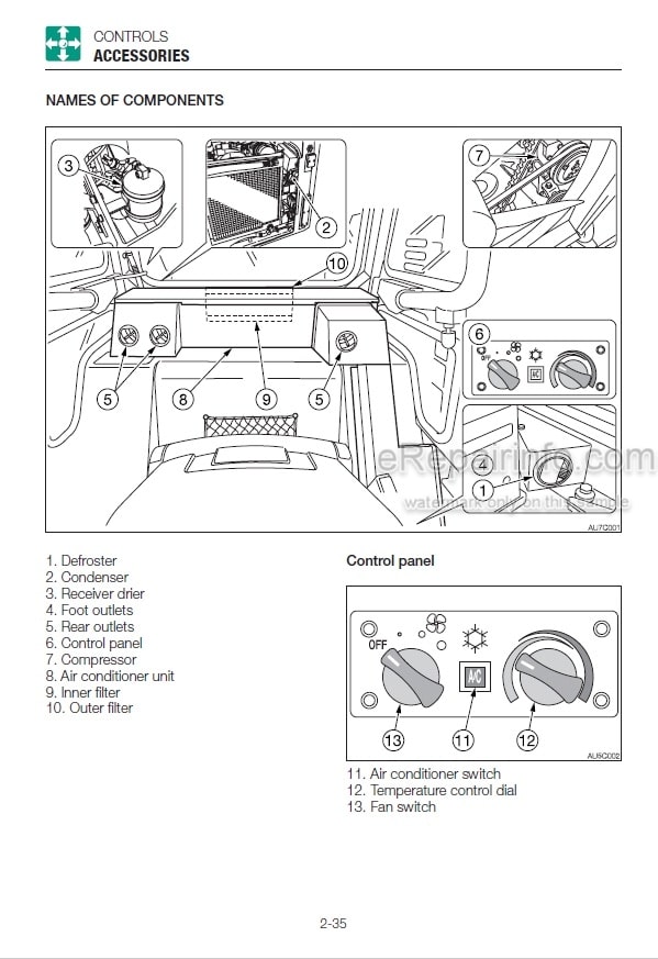 Photo 5 - Takeuchi TL10 TL12 Operators Manual Track Loader 201000002- 201200003-